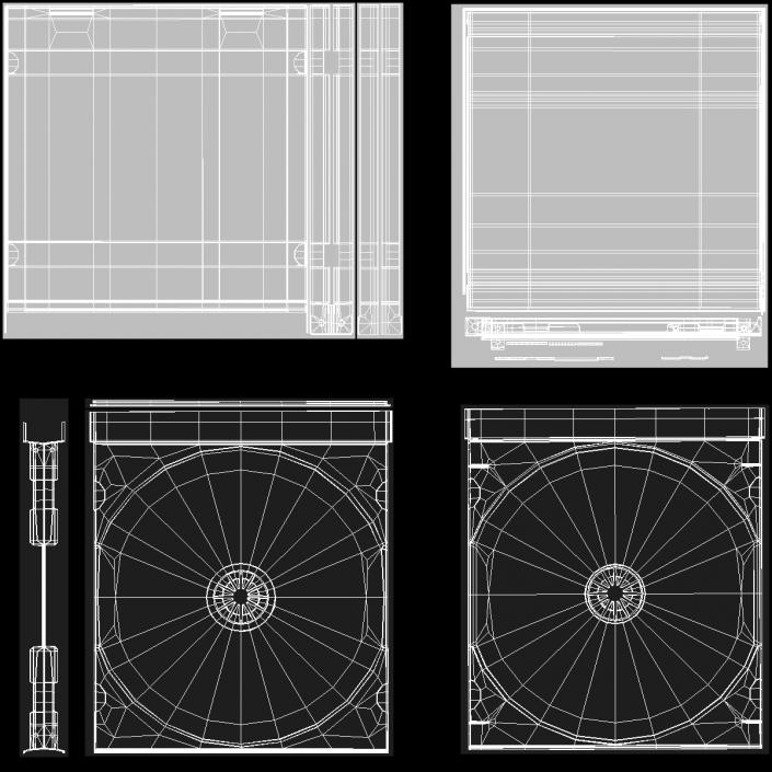 Single Clear CD Jewel Case with Black Tray 3D