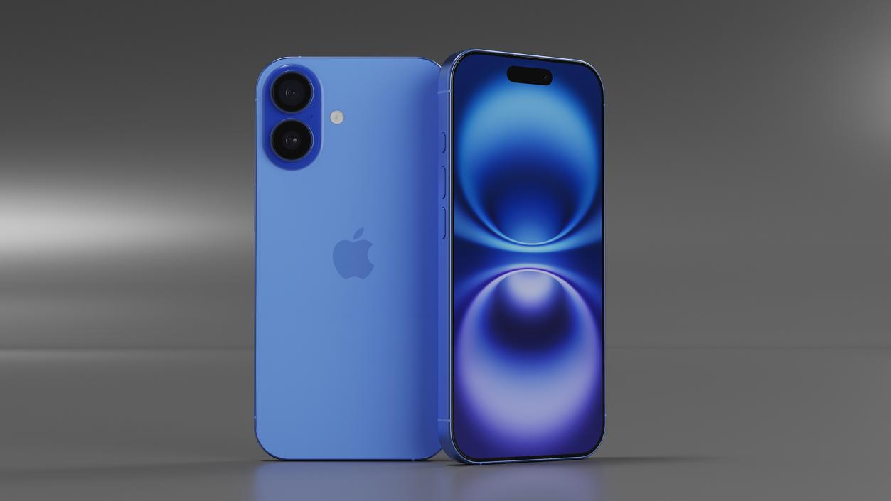 3D IPhone 16 Ultramarine