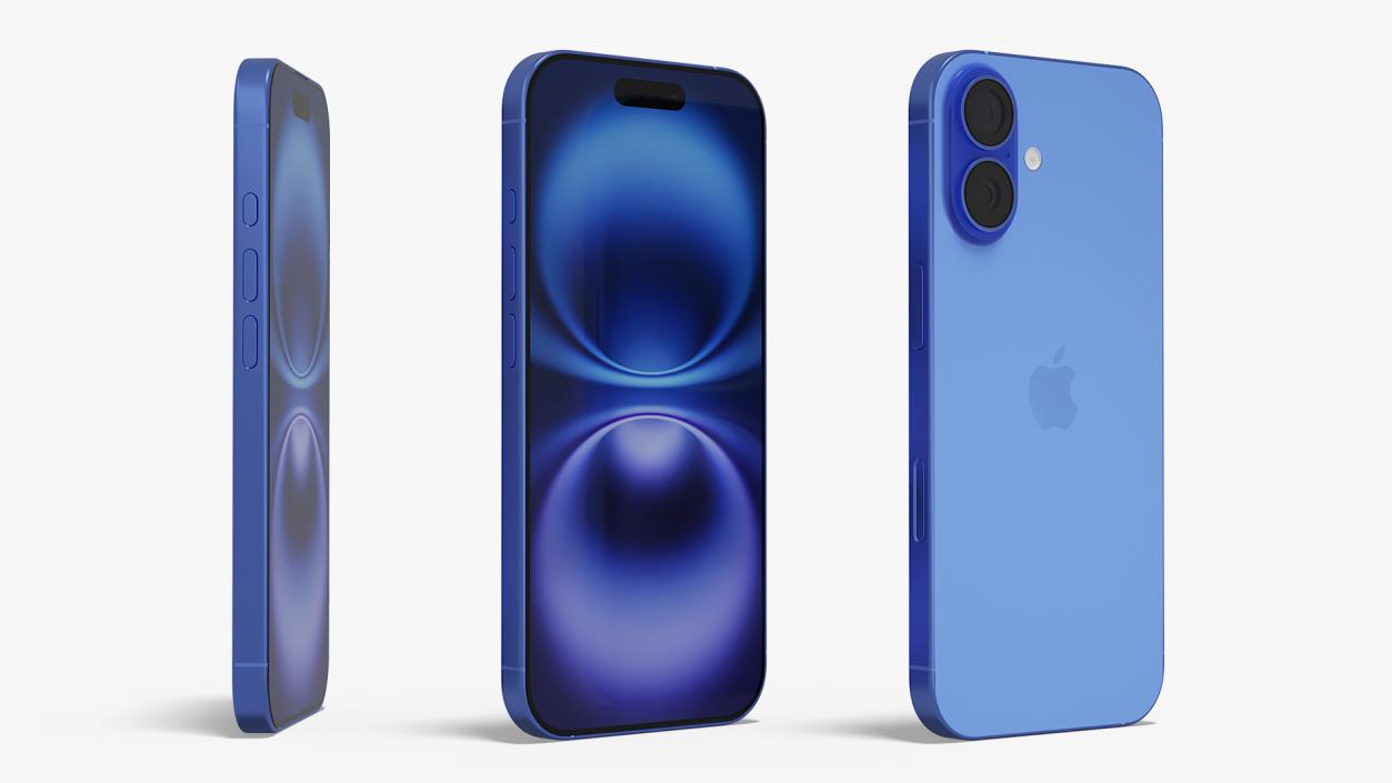 3D IPhone 16 Ultramarine