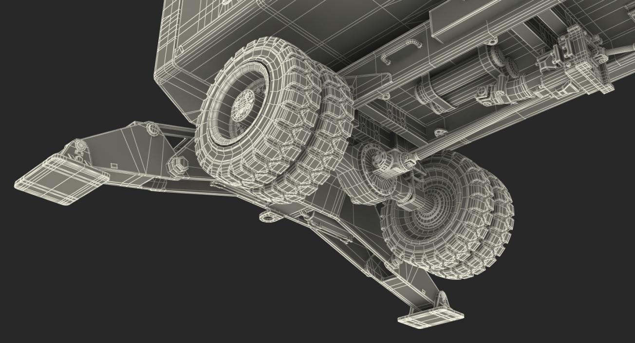 3D Excavator on Wheels Terex Fuchs MHL360 model