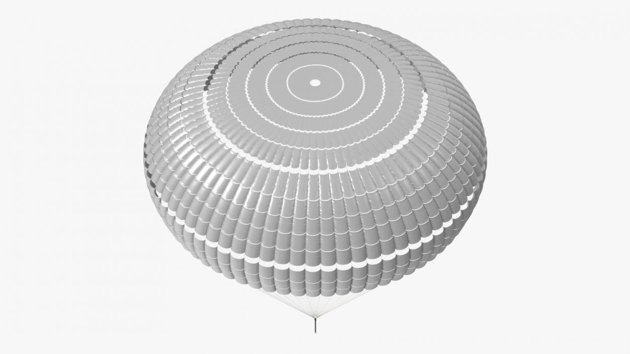 3D Single Subscale Parachute White