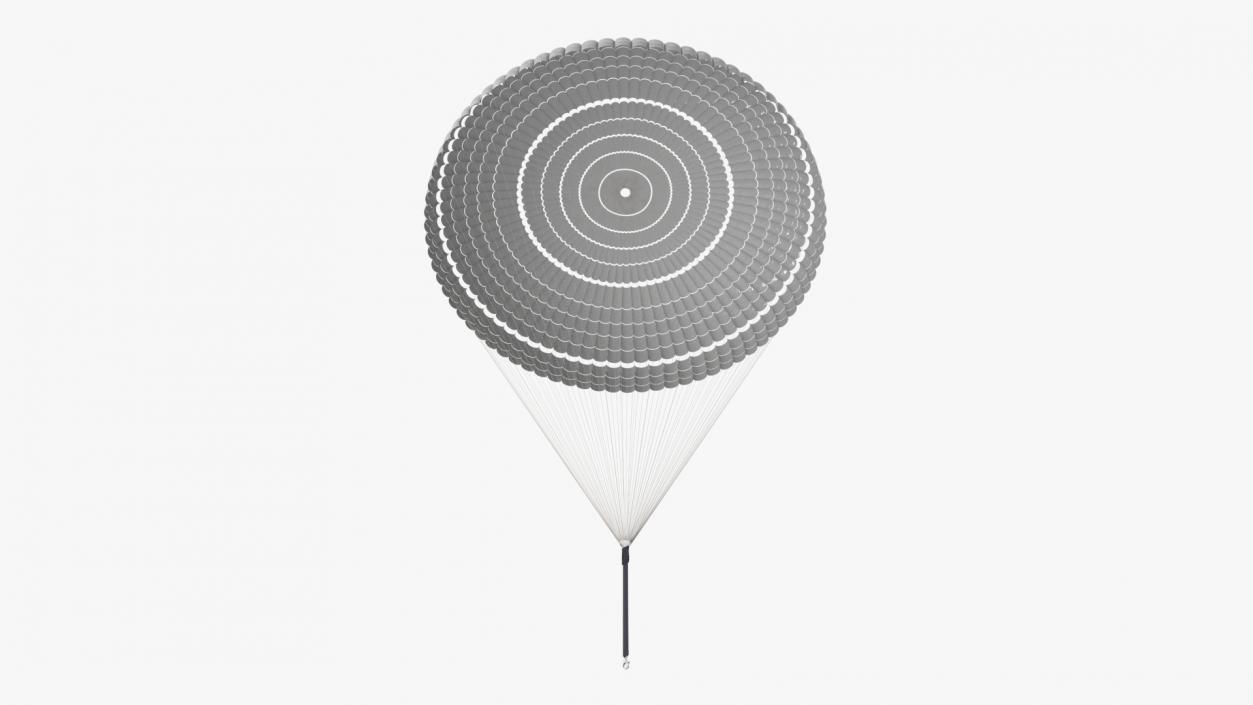 3D Single Subscale Parachute White