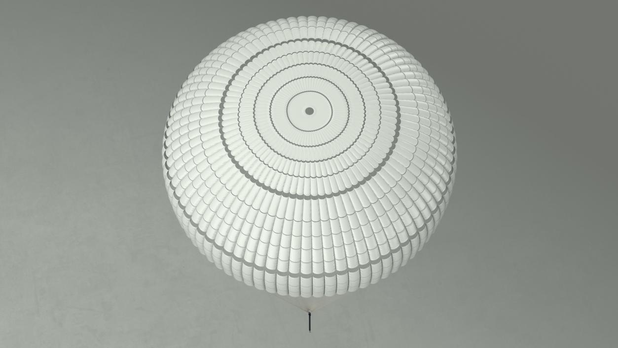 3D Single Subscale Parachute White