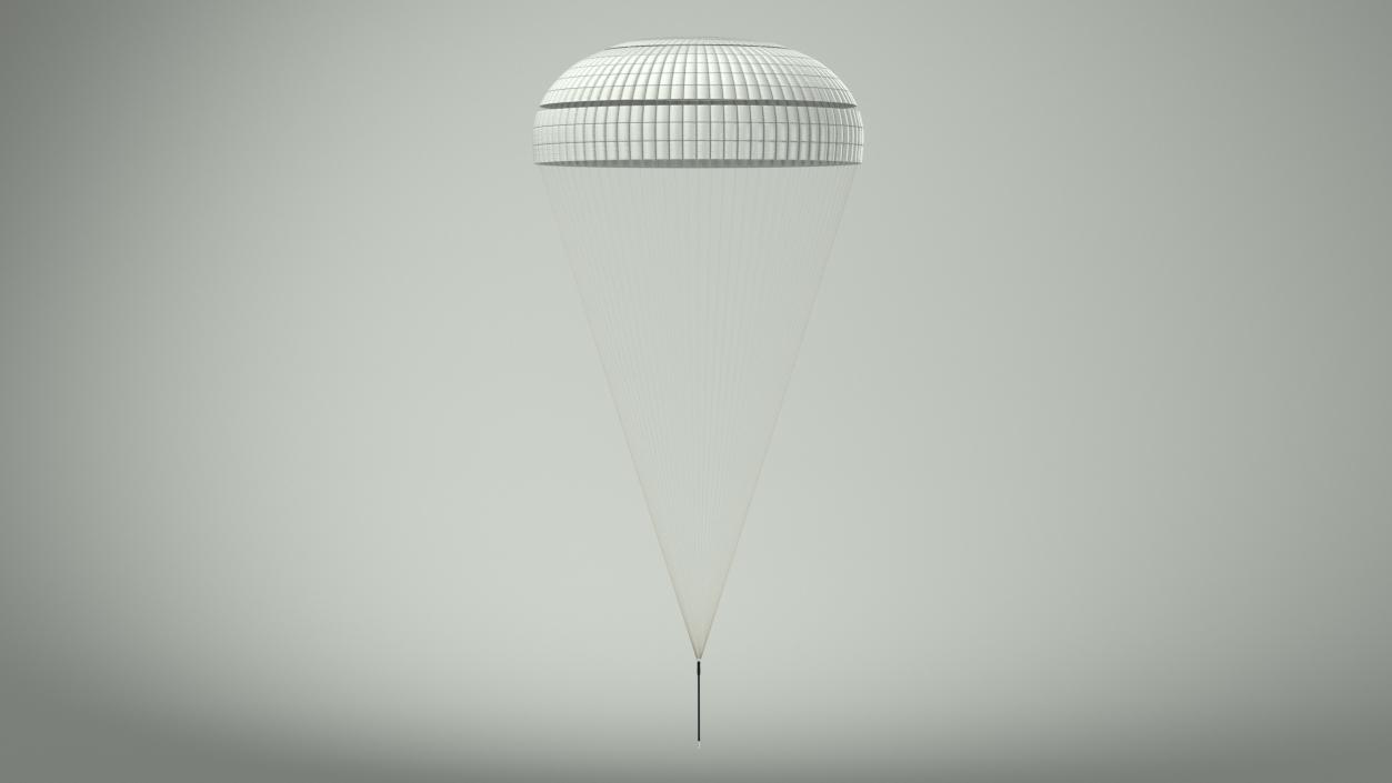 3D Single Subscale Parachute White