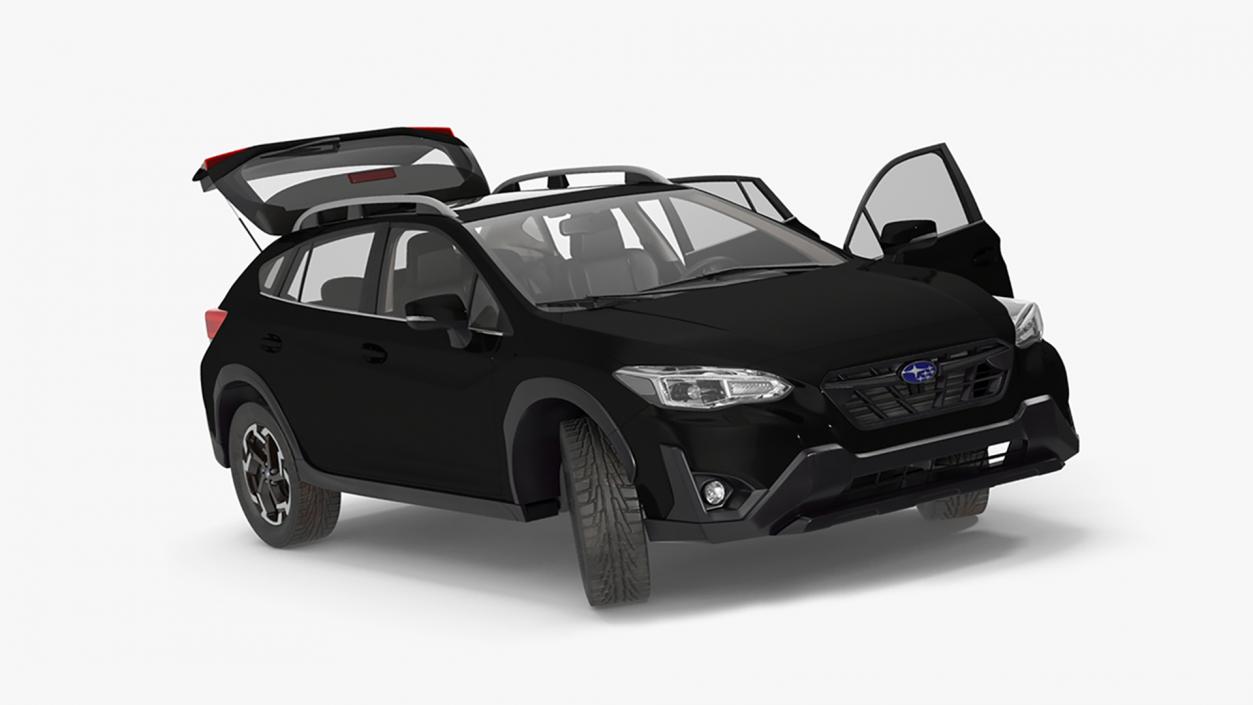 Subaru XV 2020 Hybrid CUV Black Rigged for Maya 3D