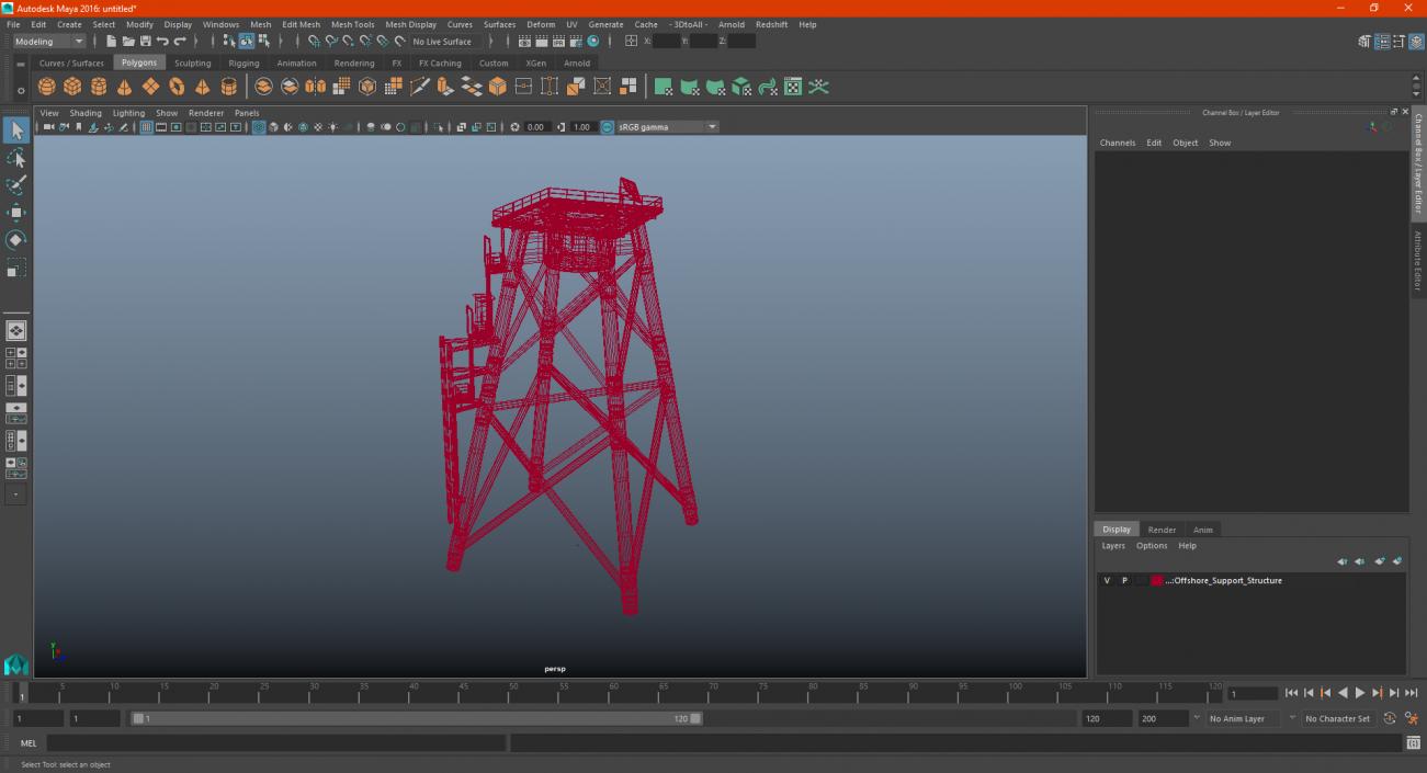 3D Offshore Support Structure