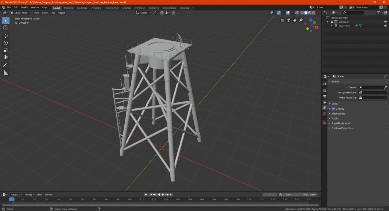 3D Offshore Support Structure