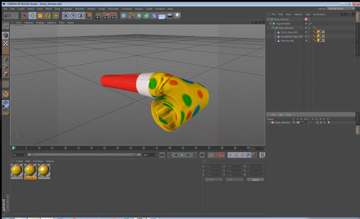 3D Party Whistle model