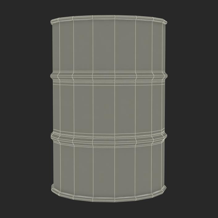 3D Oil Drum 200l Blue model