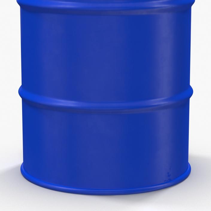 3D Oil Drum 200l Blue model