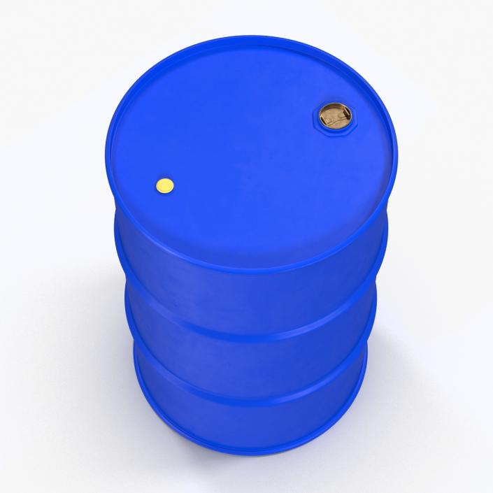 3D Oil Drum 200l Blue model