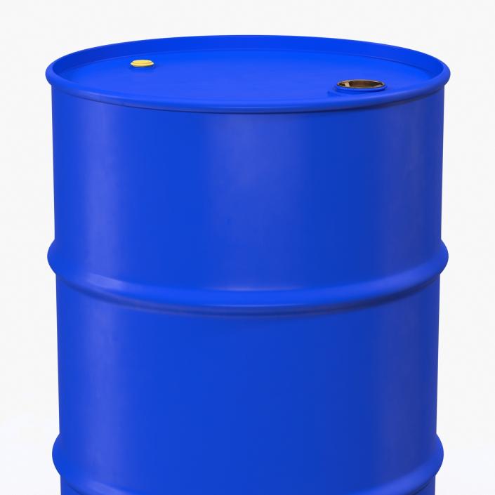 3D Oil Drum 200l Blue model