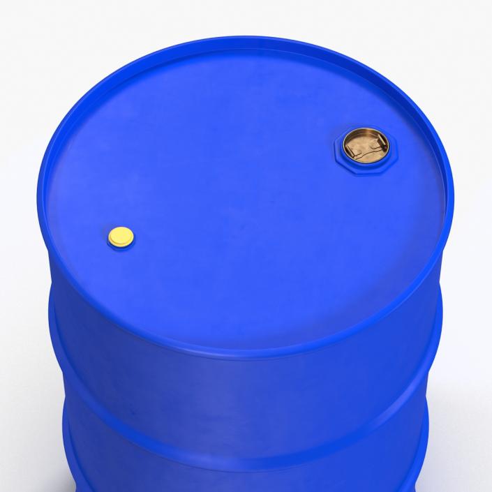 3D Oil Drum 200l Blue model