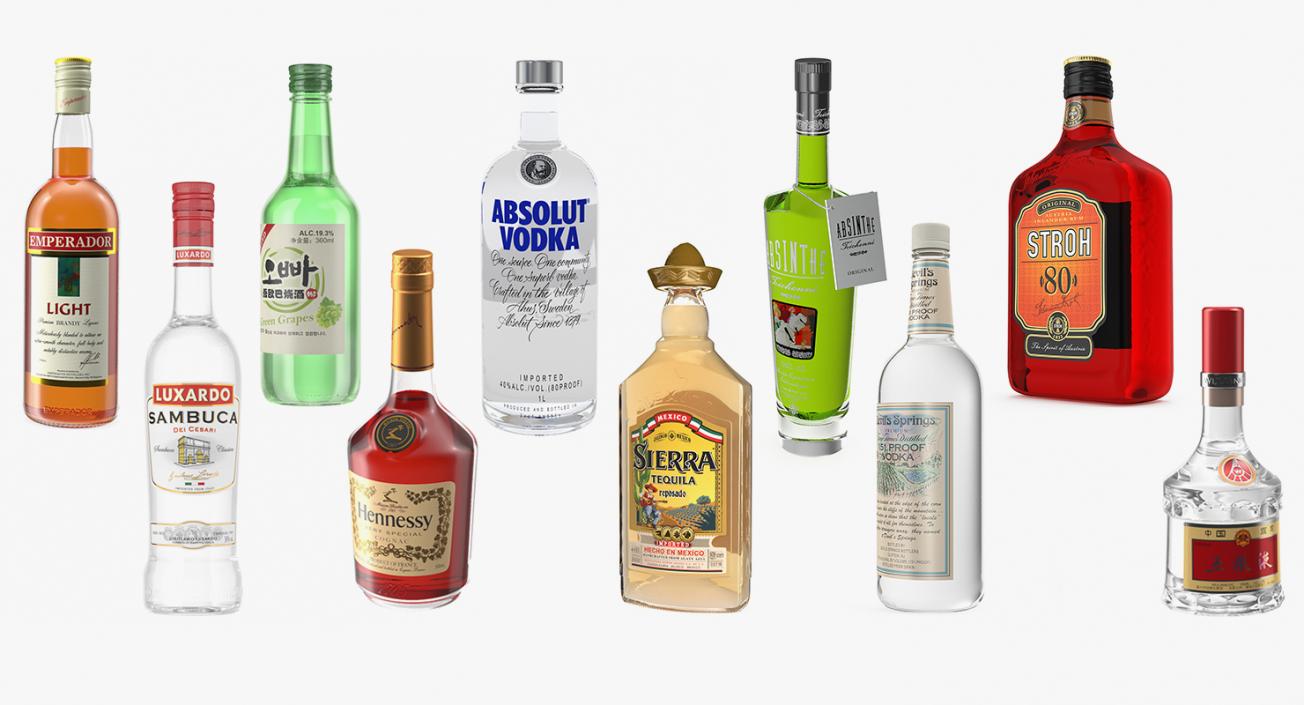 Alcoholic Drinks Collection 8 3D model