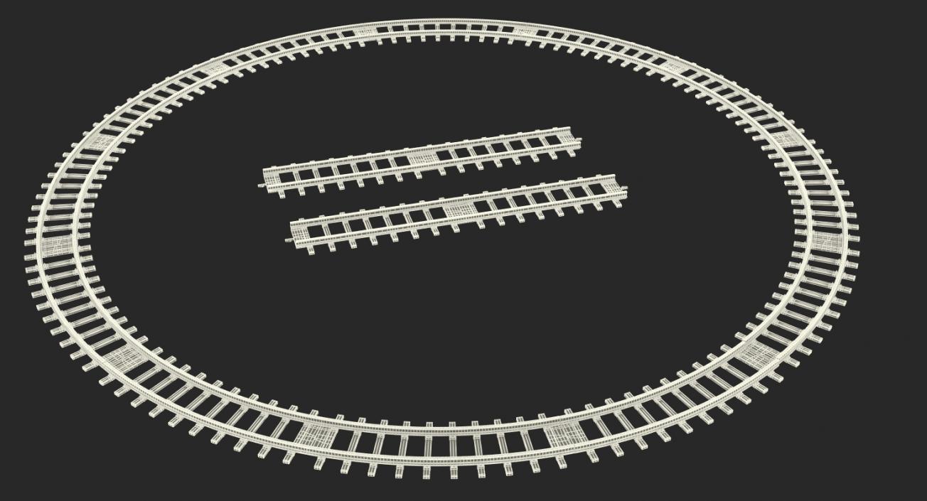 Toy Rail Track 3D model