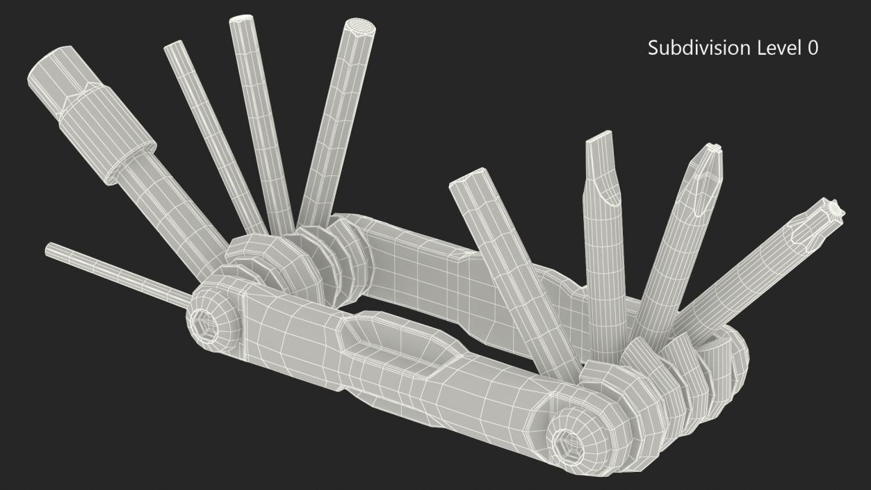 3D Bike Hex Keys Multitool model