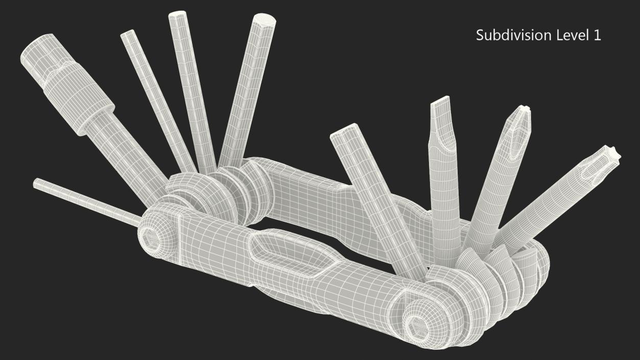 3D Bike Hex Keys Multitool model