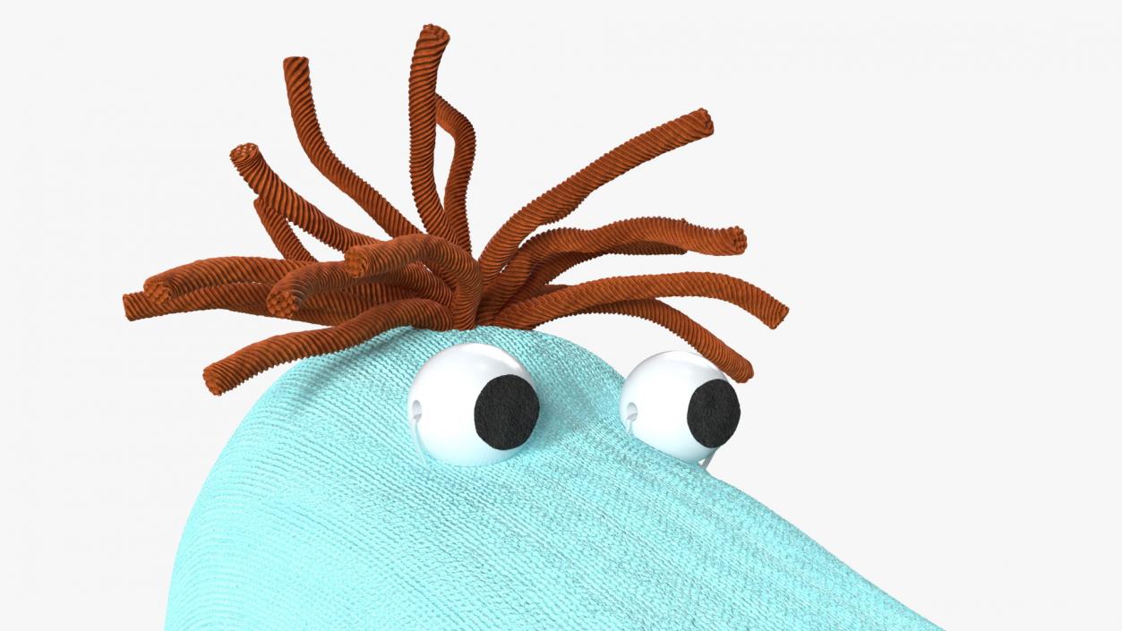 Sock Puppet with Googly Eyes Boy Blue 3D