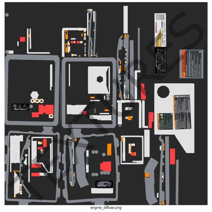 Nissan Leaf Electric Engine 3D