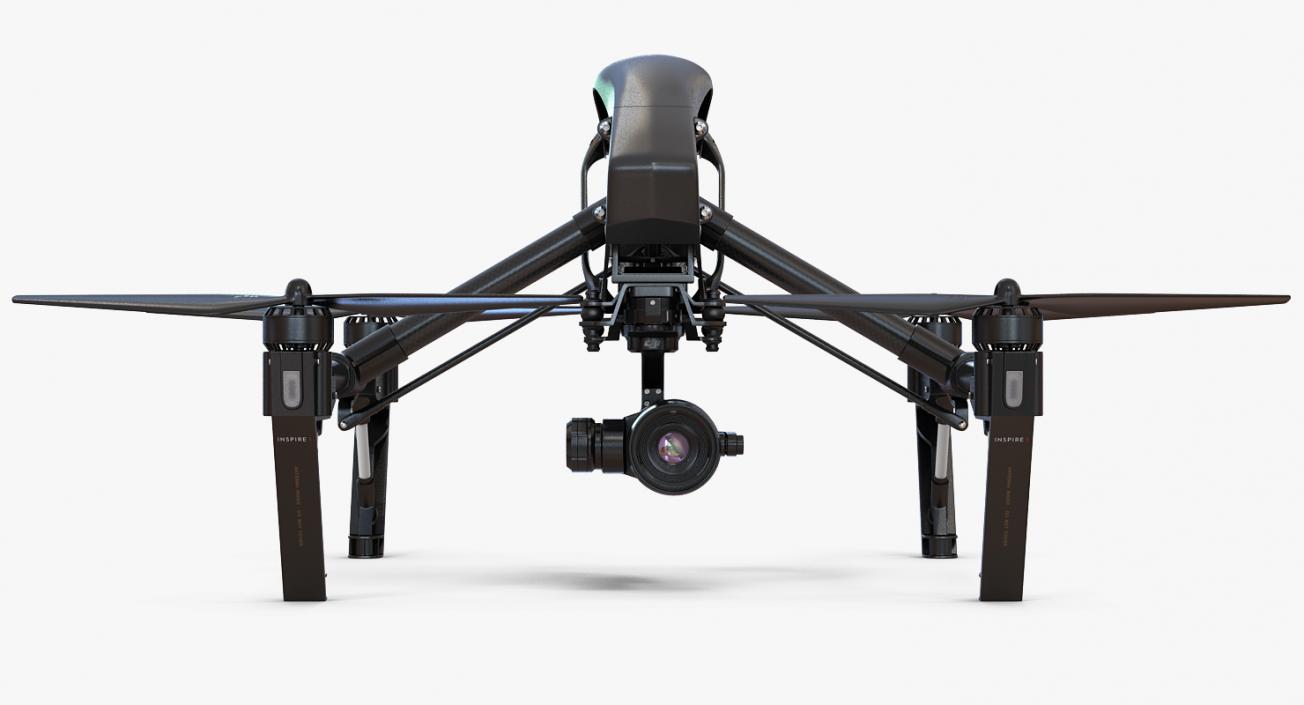 3D model DJI Inspire 1 Quadcopter Black Edition Rigged