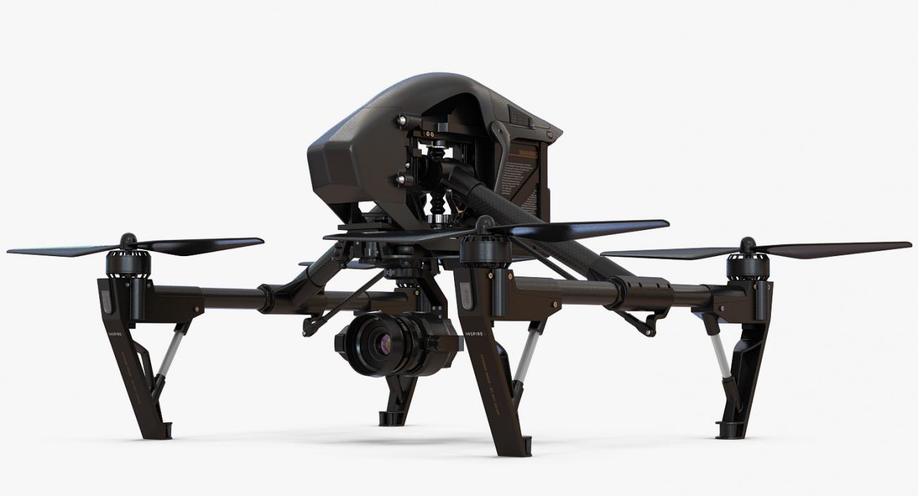 3D model DJI Inspire 1 Quadcopter Black Edition Rigged