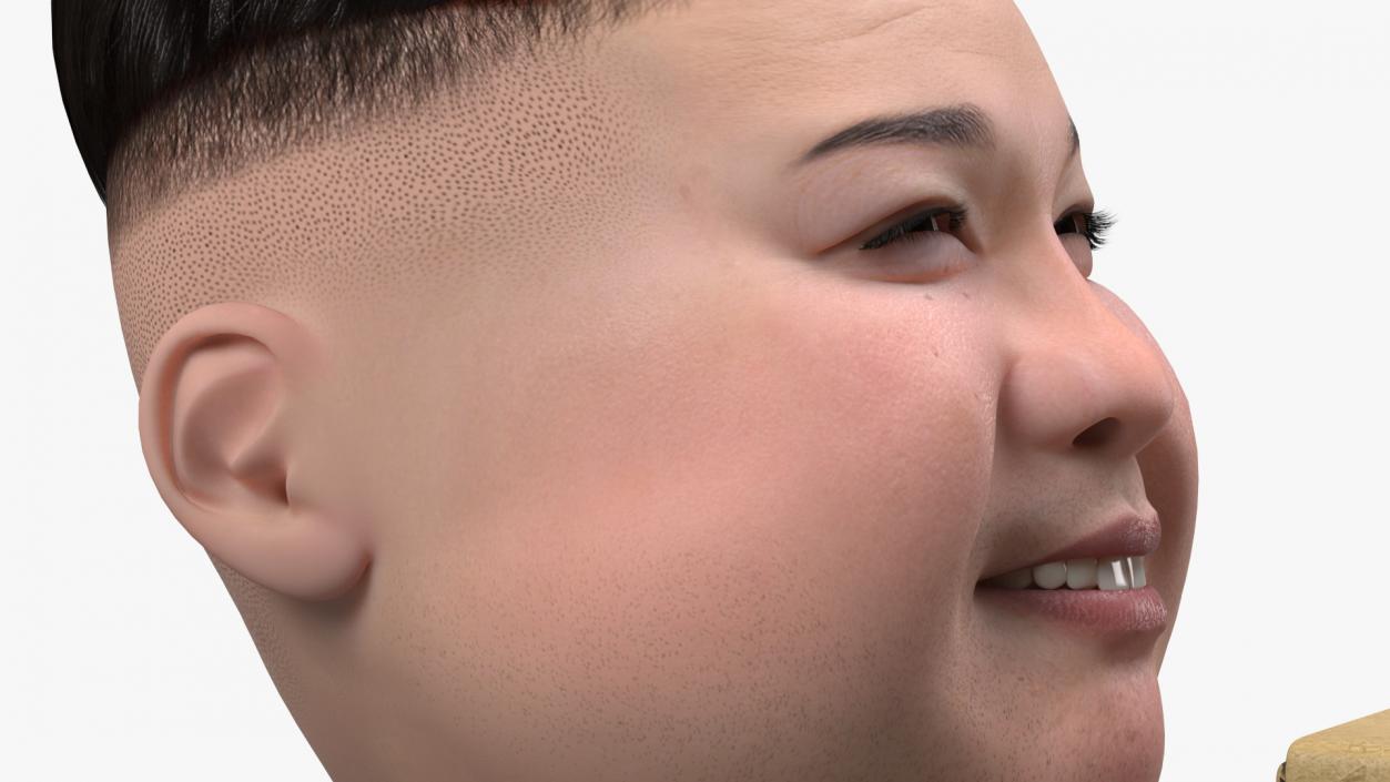 Cartoon Kim Jong Un Joe Biden 3D model