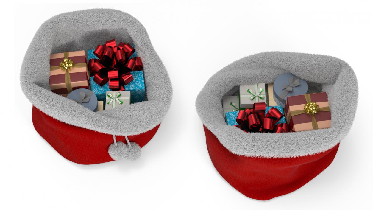 Santa Bag of Gifts Fur 3D