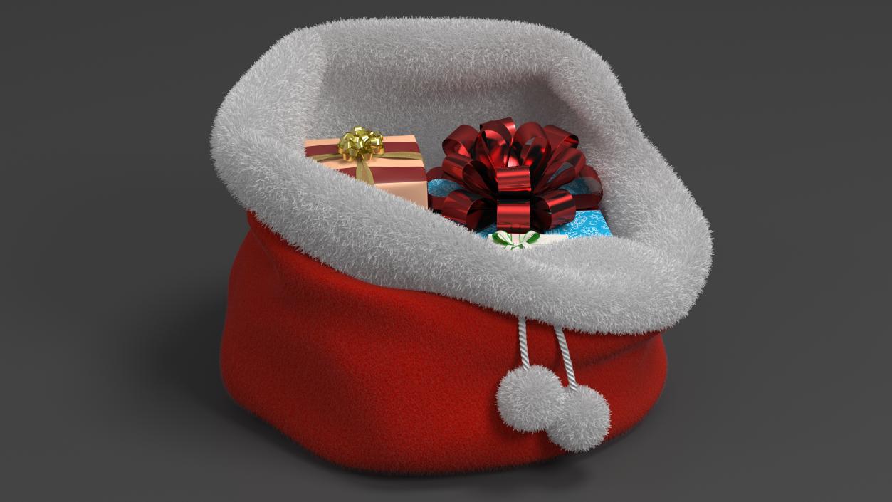 Santa Bag of Gifts Fur 3D