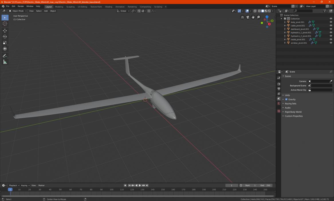 3D Electric Glider MiniLAK model