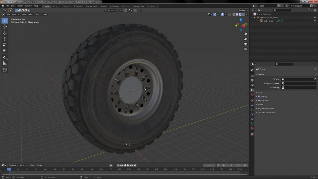 3D model Electric Truck Wheel