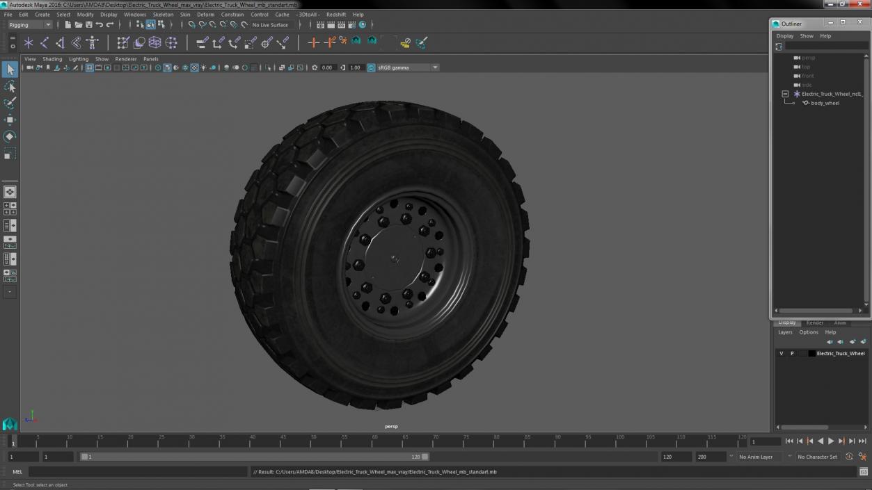 3D model Electric Truck Wheel