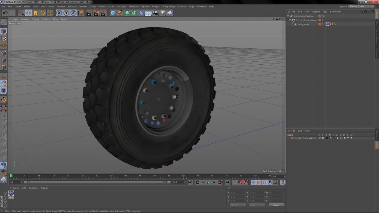 3D model Electric Truck Wheel