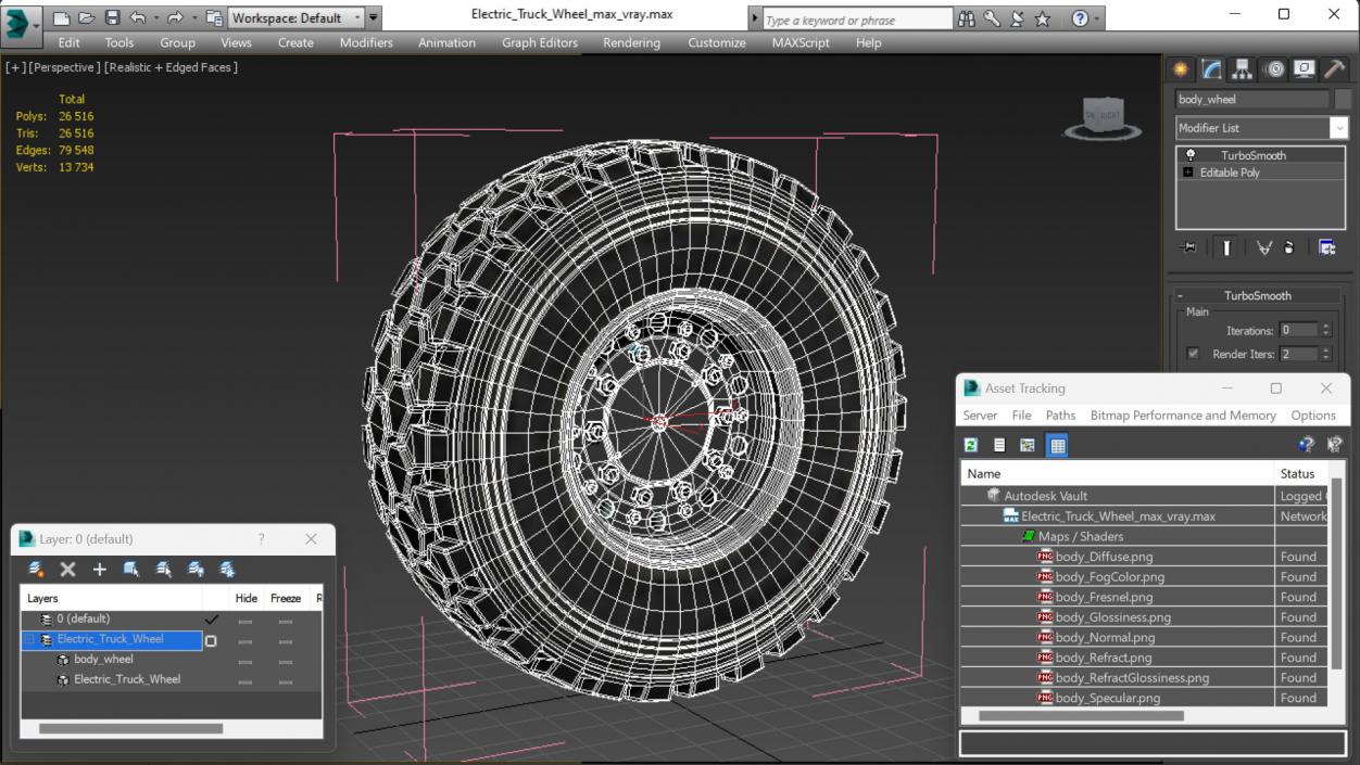 3D model Electric Truck Wheel