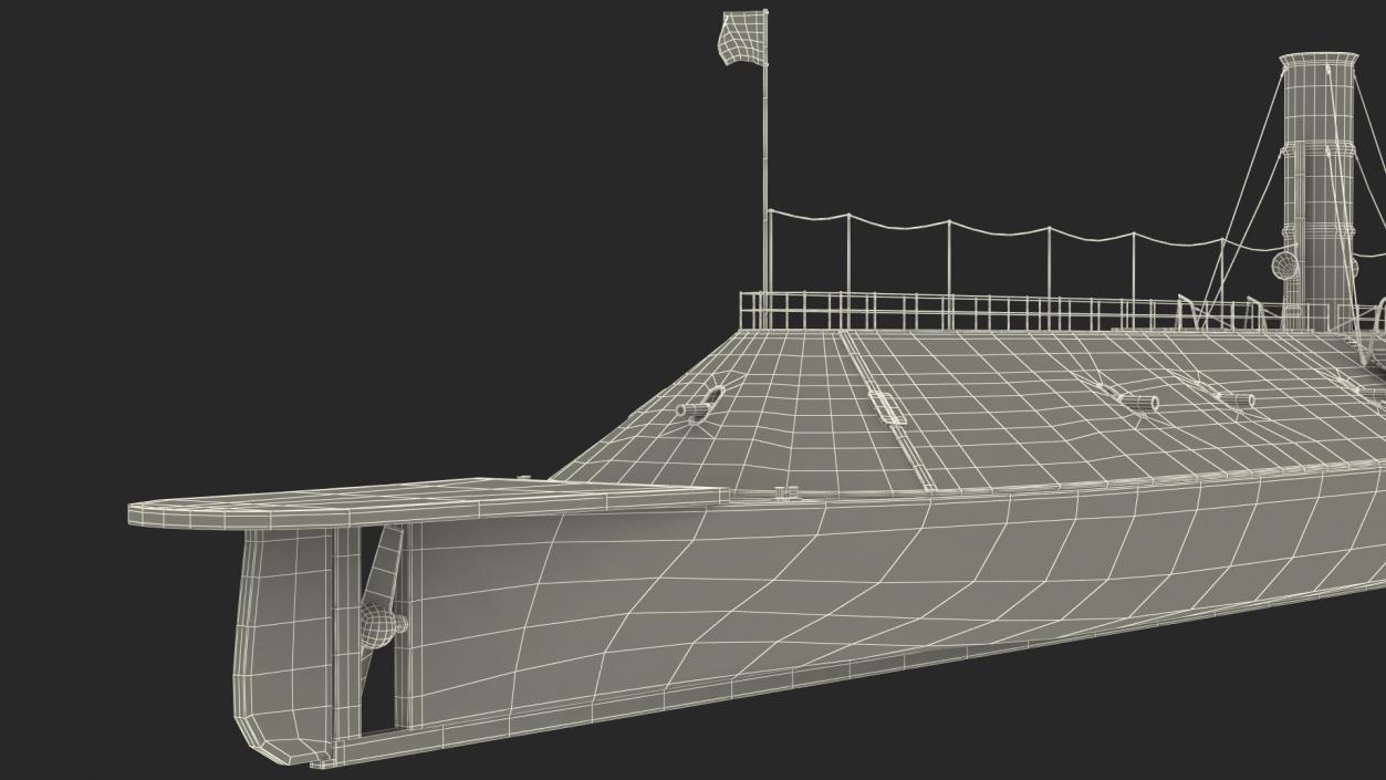 3D Confederate Navy Ship CSS Virginia 2