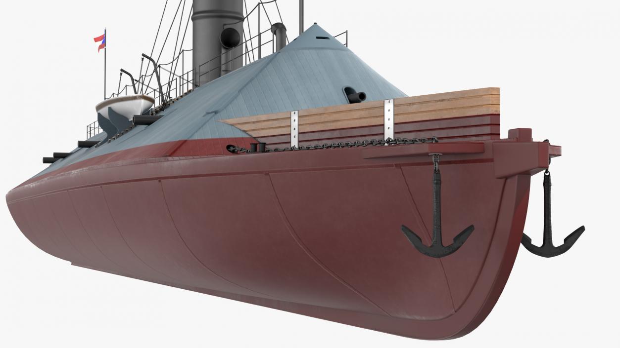 3D Confederate Navy Ship CSS Virginia 2