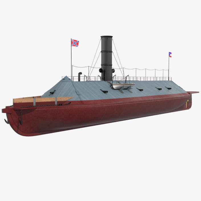 3D Confederate Navy Ship CSS Virginia 2