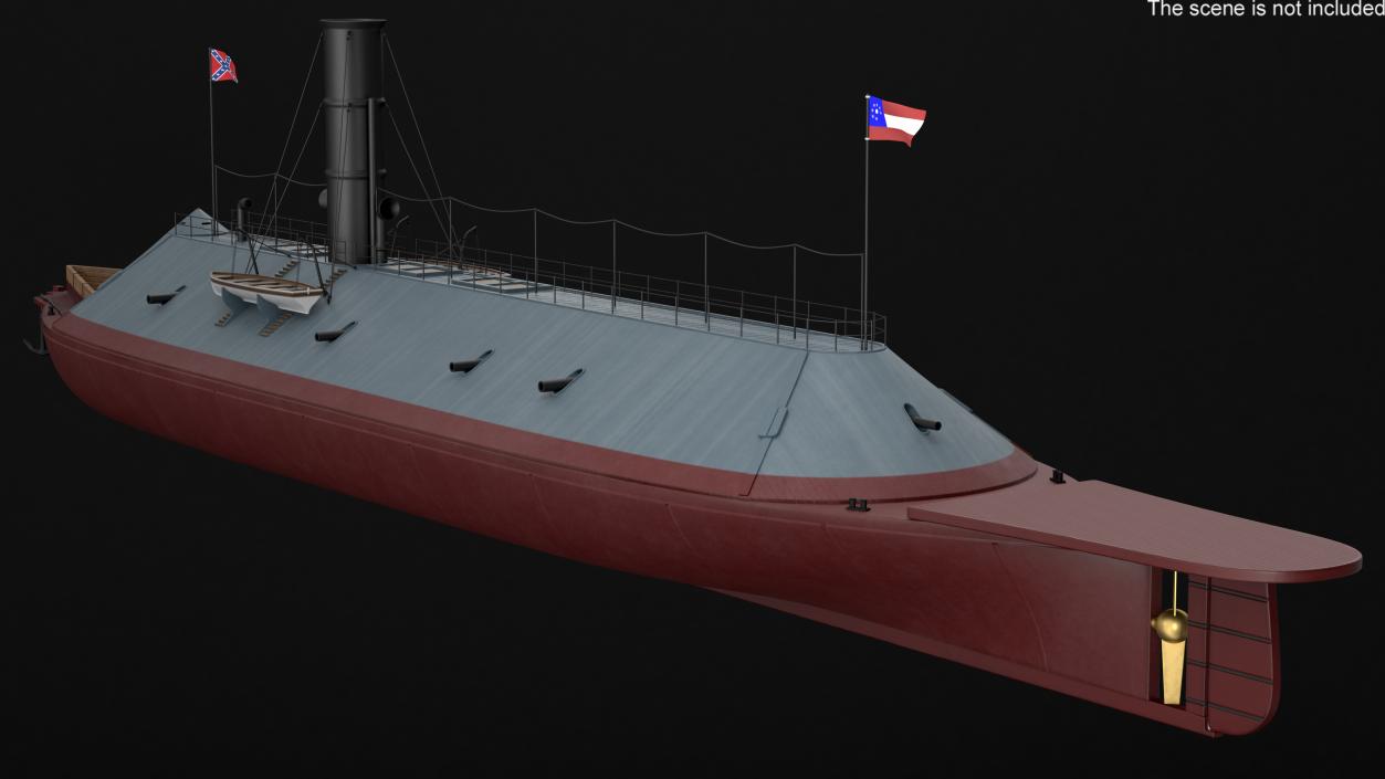 3D Confederate Navy Ship CSS Virginia 2