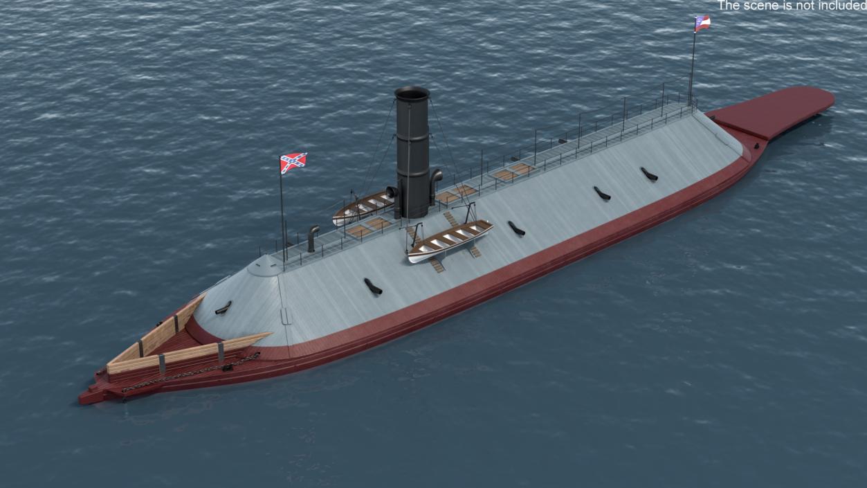 3D Confederate Navy Ship CSS Virginia 2