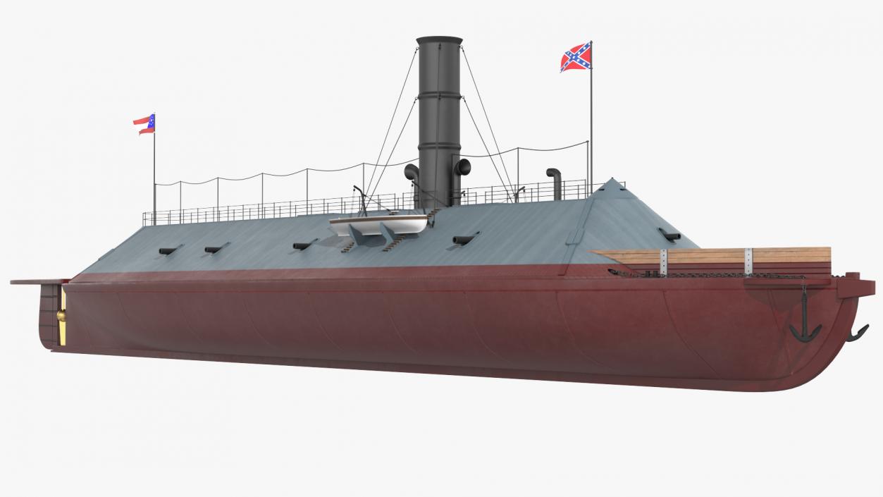 3D Confederate Navy Ship CSS Virginia 2