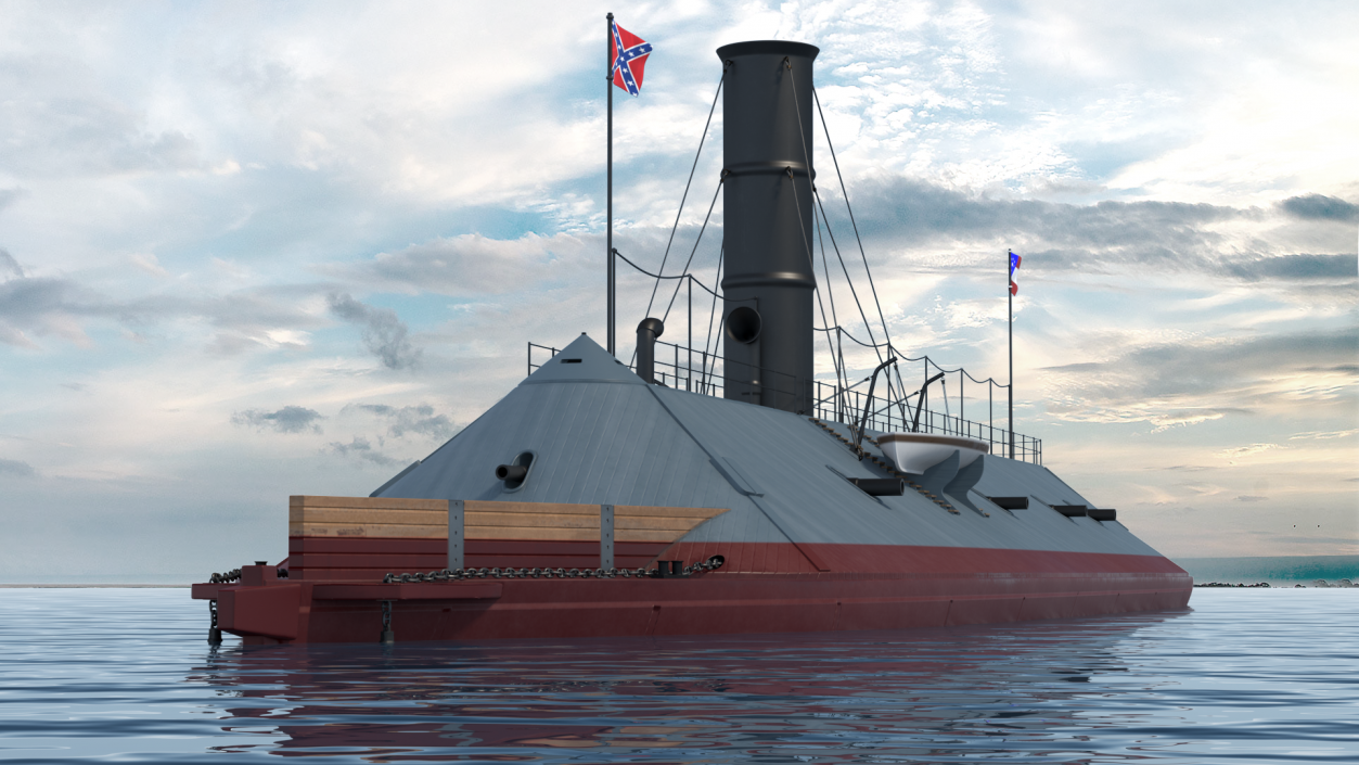 3D Confederate Navy Ship CSS Virginia 2