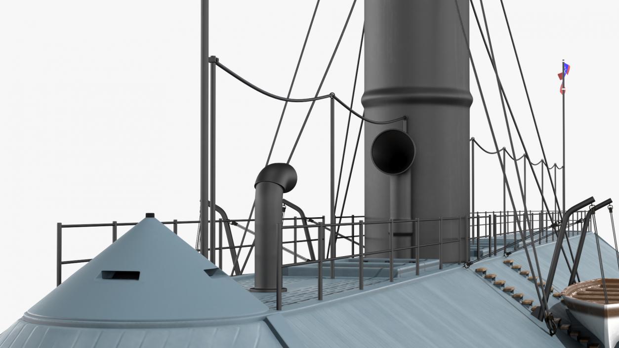 3D Confederate Navy Ship CSS Virginia 2