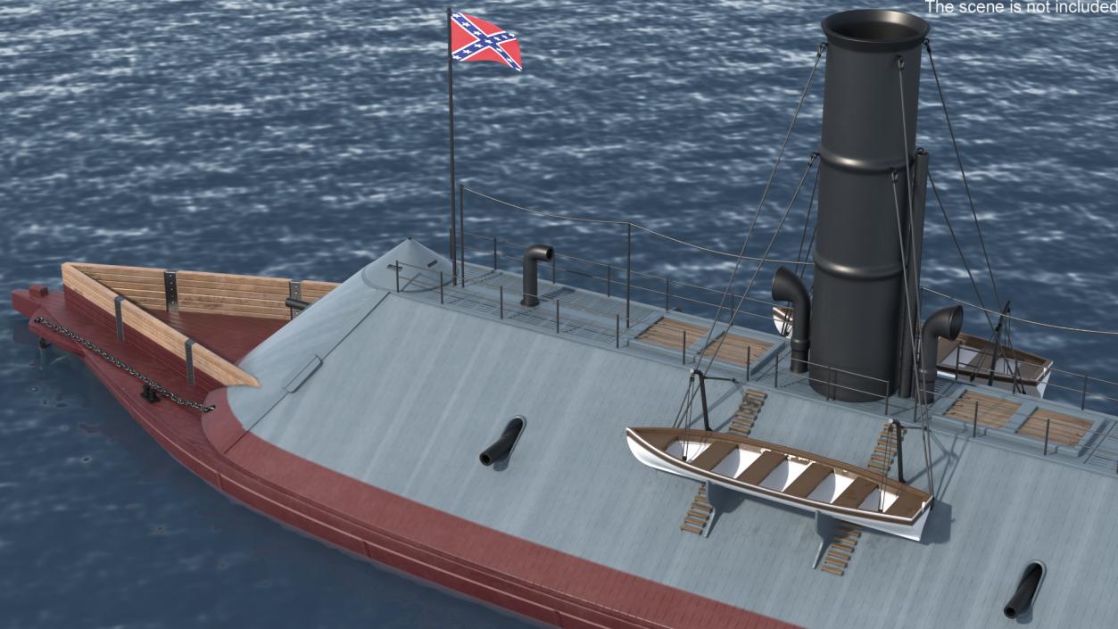 3D Confederate Navy Ship CSS Virginia 2