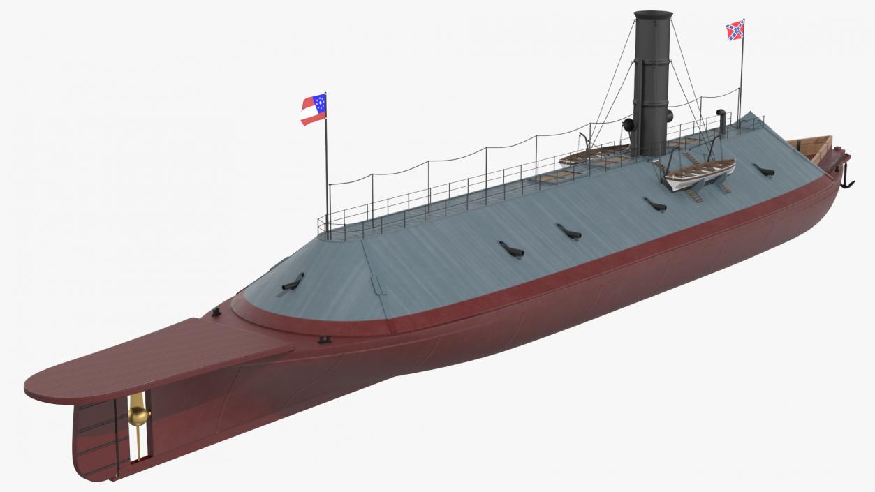 3D Confederate Navy Ship CSS Virginia 2