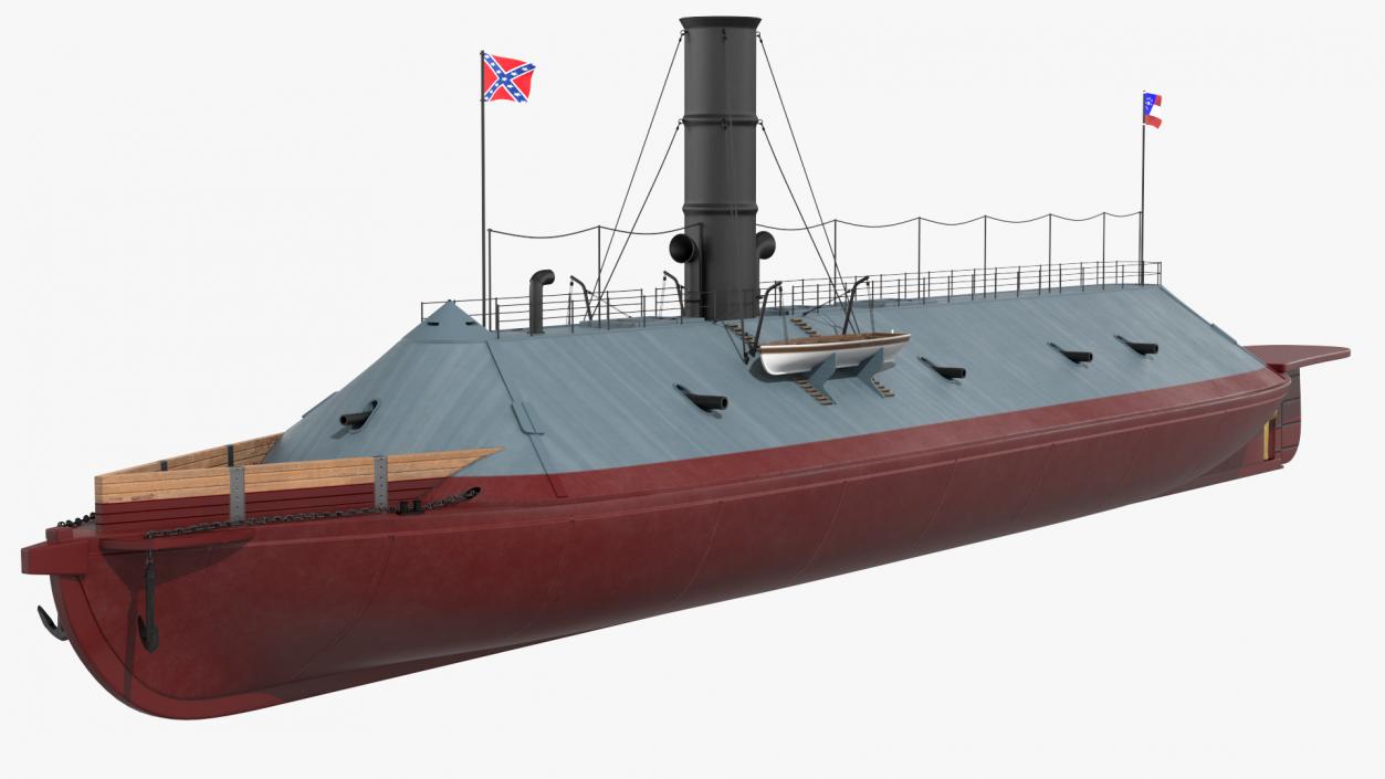 3D Confederate Navy Ship CSS Virginia 2