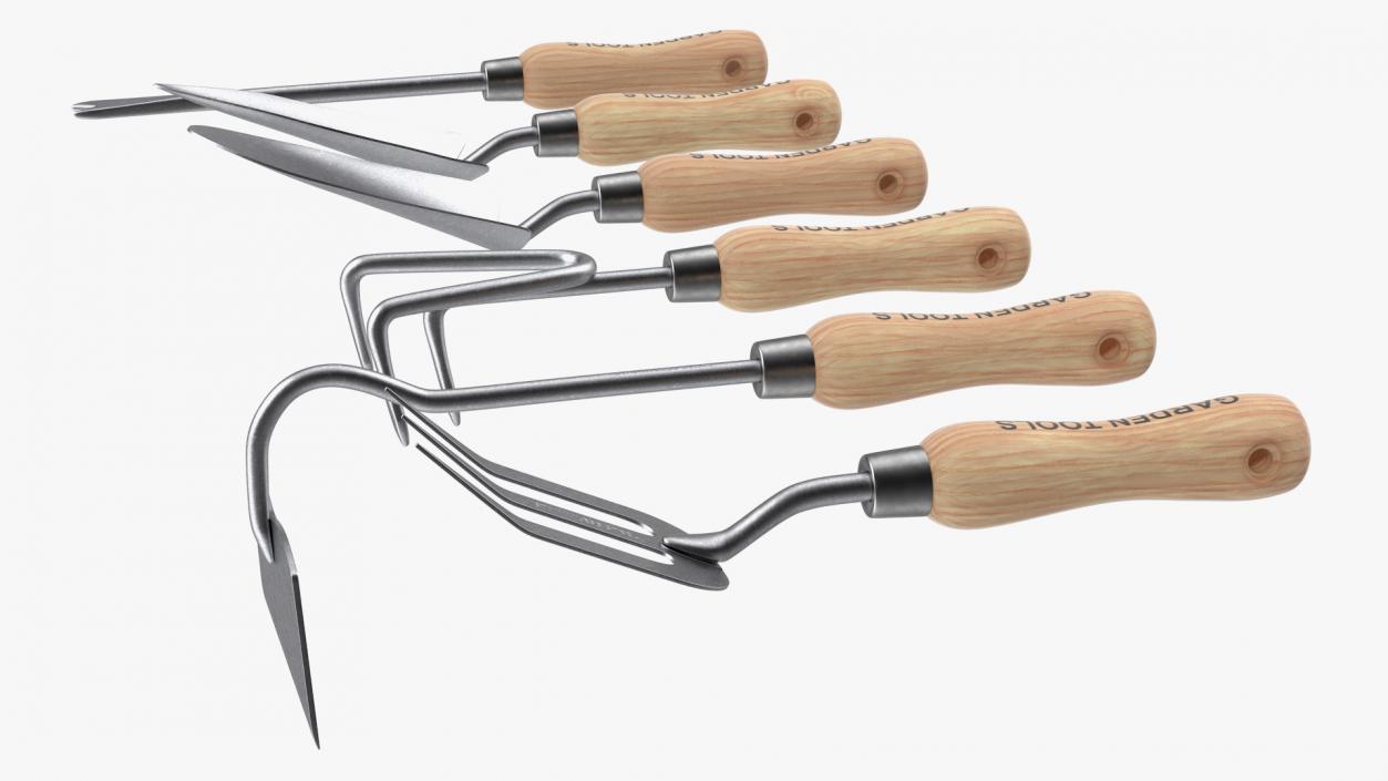 3D Garden Hand Tools Set