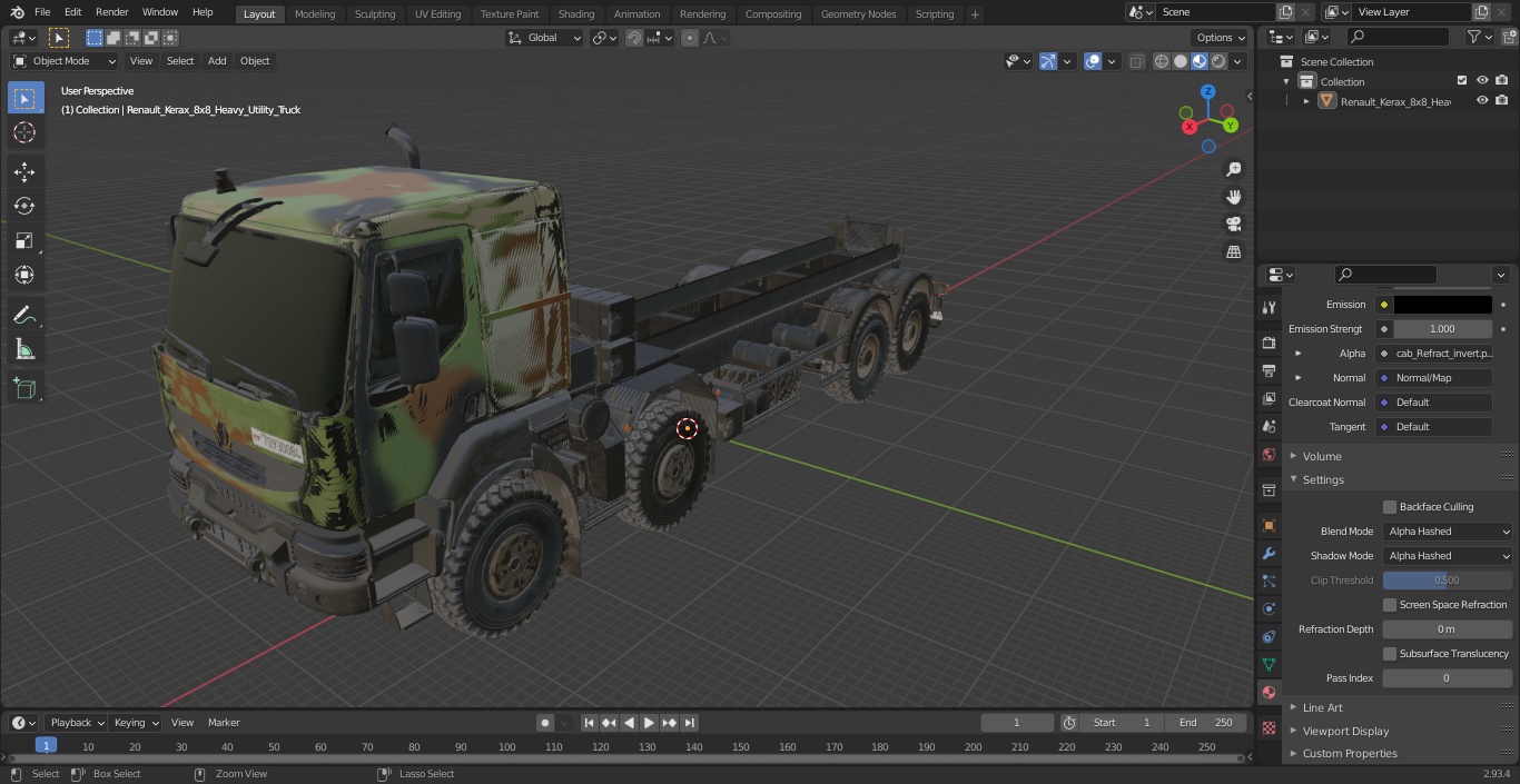 Renault Kerax 8x8 Heavy Utility Truck 3D