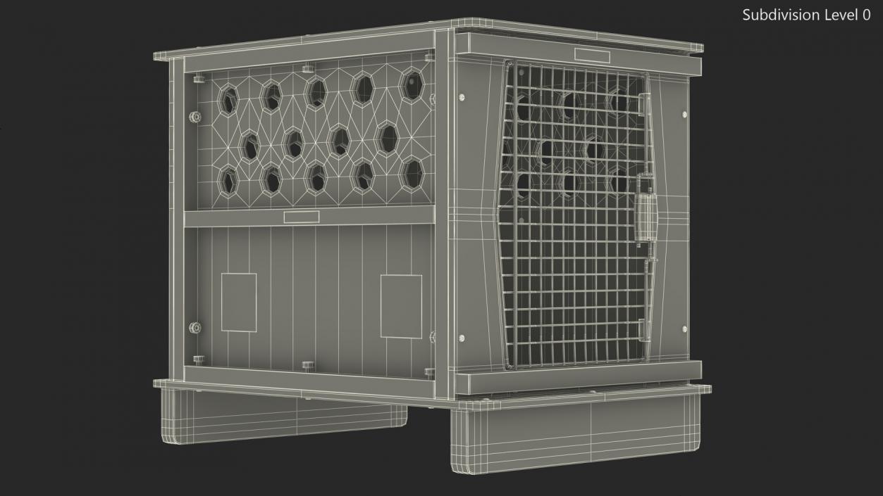 Airline Pet Wooden Crate 3D model