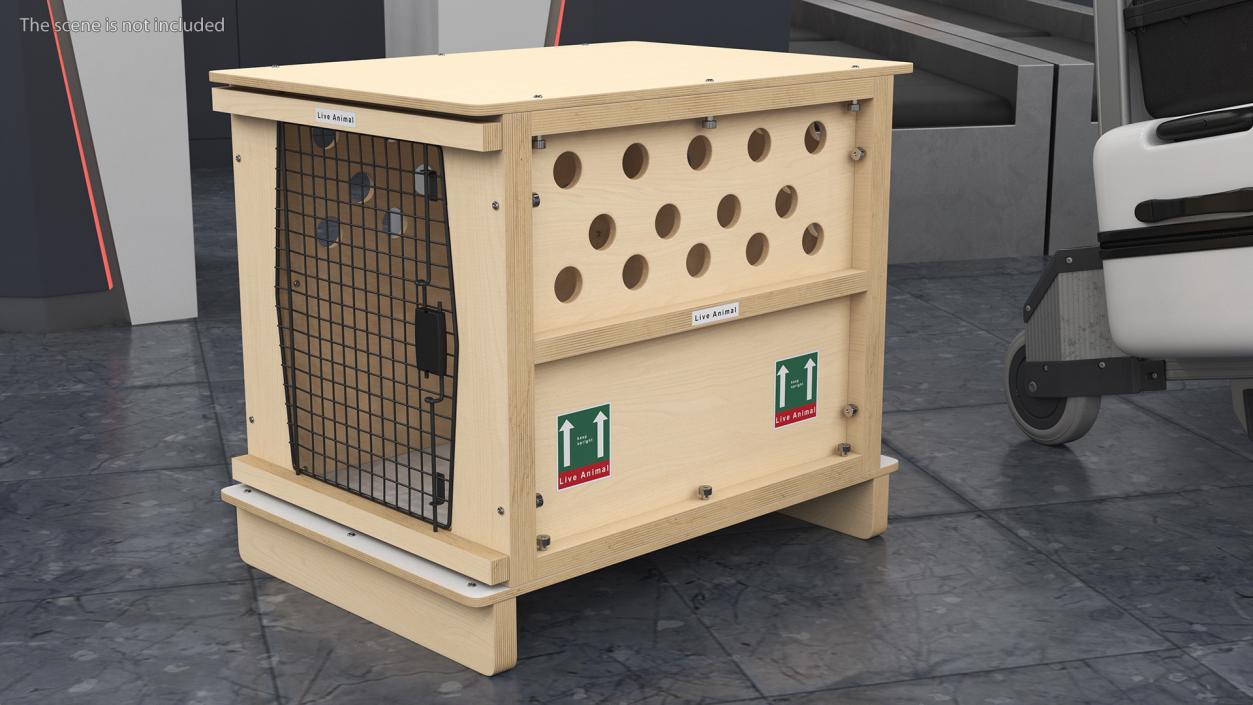 Airline Pet Wooden Crate 3D model