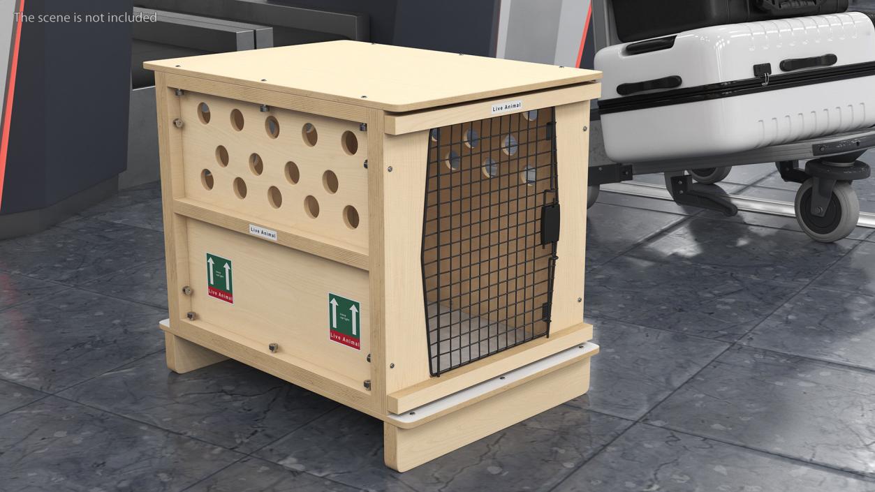 Airline Pet Wooden Crate 3D model