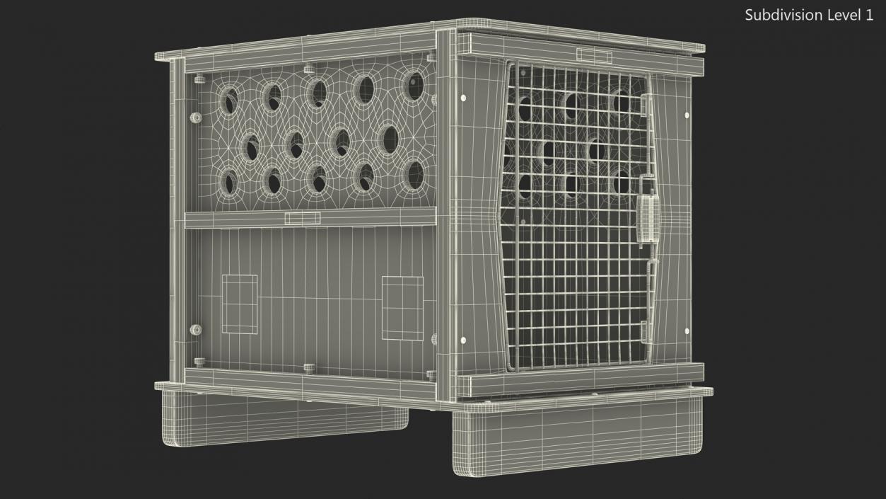 Airline Pet Wooden Crate 3D model